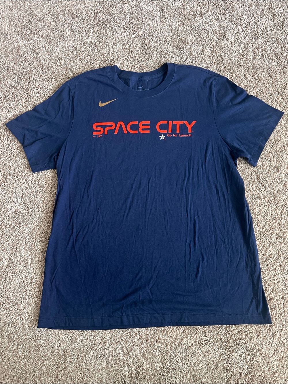 Nike Houston Astros Jose Altuve #27 City Connect Space City Navy T-Shirt XL